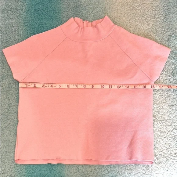 🔥Zara Pink Fitted Ribbed T-Shirt with Mandarin Collar🔥 - Picture 3 of 6